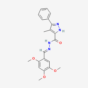 4-methyl-3-phenyl-N'-[(E)-(2,4,5-trimethoxyphenyl)methylidene]-1H-pyrazole-5-carbohydrazide