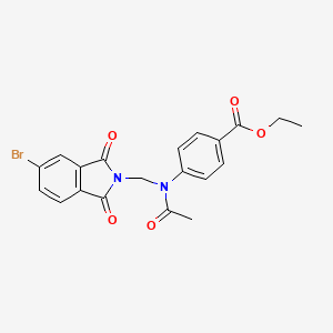 ethyl 4-{N-[(5-bromo-1,3-dioxo-2,3-dihydro-1H-isoindol-2-yl)methyl]acetamido}benzoate