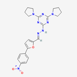 (4,6-dipyrrolidino-s-triazin-2-yl)-[(E)-[5-(4-nitrophenyl)-2-furyl]methyleneamino]amine