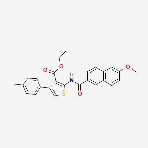 Ethyl 2-{[(6-methoxynaphthalen-2-yl)carbonyl]amino}-4-(4-methylphenyl)thiophene-3-carboxylate