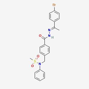 N-[4-({(2E)-2-[1-(4-bromophenyl)ethylidene]hydrazinyl}carbonyl)benzyl]-N-phenylmethanesulfonamide