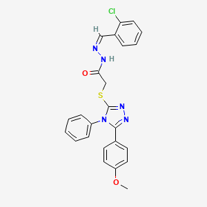 N'-[(Z)-(2-Chlorophenyl)methylidene]-2-{[5-(4-methoxyphenyl)-4-phenyl-4H-1,2,4-triazol-3-YL]sulfanyl}acetohydrazide