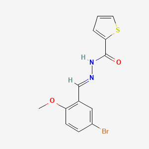 molecular formula C13H11BrN2O2S B11670053 N'-[(E)-(5-bromo-2-methoxyphenyl)methylidene]thiophene-2-carbohydrazide 