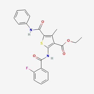 Ethyl 2-{[(2-fluorophenyl)carbonyl]amino}-4-methyl-5-(phenylcarbamoyl)thiophene-3-carboxylate