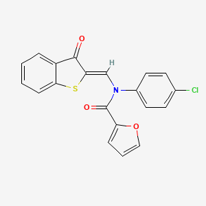 Furan-2-carboxylic acid, (4-chlorophenyl)(3-oxo-3H-benzo[b]thiophen-2-ylidenemethyl)amide