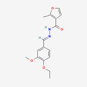 molecular formula C16H18N2O4 B11670142 N'-[(E)-(4-ethoxy-3-methoxyphenyl)methylidene]-2-methylfuran-3-carbohydrazide 