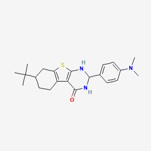 molecular formula C22H29N3OS B11670176 7-Tert-butyl-2-[4-(dimethylamino)phenyl]-1,2,5,6,7,8-hexahydro[1]benzothieno[2,3-d]pyrimidin-4-ol 