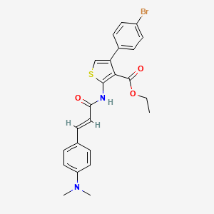 ethyl 4-(4-bromophenyl)-2-({(2E)-3-[4-(dimethylamino)phenyl]prop-2-enoyl}amino)thiophene-3-carboxylate