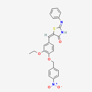 (5E)-5-{3-ethoxy-4-[(4-nitrobenzyl)oxy]benzylidene}-2-(phenylamino)-1,3-thiazol-4(5H)-one