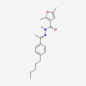 molecular formula C20H26N2O2 B11670248 2,5-dimethyl-N'-[(E)-1-(4-pentylphenyl)ethylidene]-3-furohydrazide 