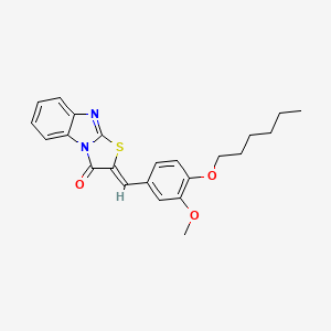 (2Z)-2-[4-(hexyloxy)-3-methoxybenzylidene][1,3]thiazolo[3,2-a]benzimidazol-3(2H)-one