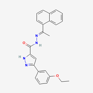 3-(3-Ethoxyphenyl)-N'-(1-(naphthalen-1-yl)ethylidene)-1H-pyrazole-5-carbohydrazide