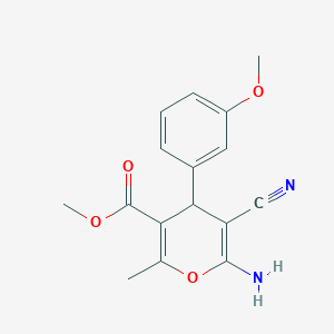 methyl 6-amino-5-cyano-4-(3-methoxyphenyl)-2-methyl-4H-pyran-3-carboxylate