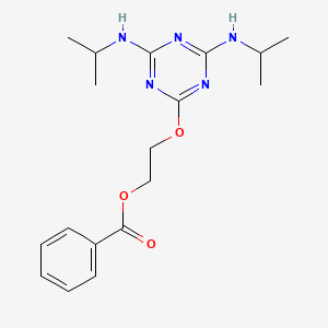 2-{[4,6-Bis(propan-2-ylamino)-1,3,5-triazin-2-yl]oxy}ethyl benzoate