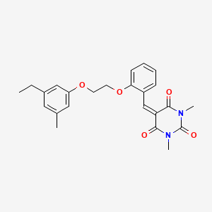 5-({2-[2-(3-Ethyl-5-methylphenoxy)ethoxy]phenyl}methylidene)-1,3-dimethyl-1,3-diazinane-2,4,6-trione