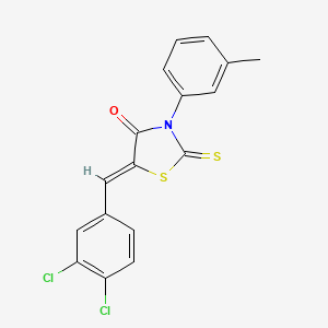 (5Z)-5-(3,4-dichlorobenzylidene)-3-(3-methylphenyl)-2-thioxo-1,3-thiazolidin-4-one