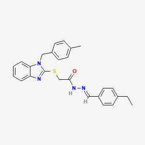 N'-[(E)-(4-ethylphenyl)methylidene]-2-{[1-(4-methylbenzyl)-1H-benzimidazol-2-yl]sulfanyl}acetohydrazide