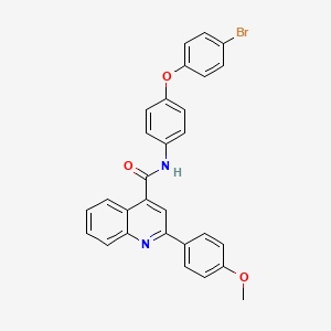 molecular formula C29H21BrN2O3 B11670515 N-[4-(4-bromophenoxy)phenyl]-2-(4-methoxyphenyl)quinoline-4-carboxamide 