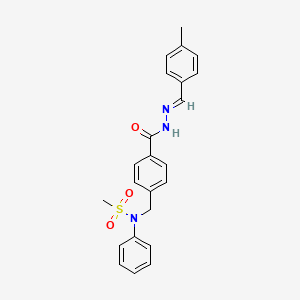 N-(4-{[(2E)-2-(4-methylbenzylidene)hydrazinyl]carbonyl}benzyl)-N-phenylmethanesulfonamide