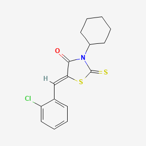 (5Z)-5-[(2-chlorophenyl)methylidene]-3-cyclohexyl-2-sulfanylidene-1,3-thiazolidin-4-one