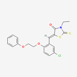 (5Z)-5-[5-chloro-2-(2-phenoxyethoxy)benzylidene]-3-ethyl-2-thioxo-1,3-thiazolidin-4-one