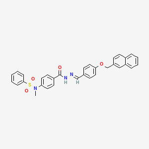 N-methyl-N-[4-({(2E)-2-[4-(naphthalen-2-ylmethoxy)benzylidene]hydrazinyl}carbonyl)phenyl]benzenesulfonamide