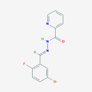 N'-[(E)-(5-bromo-2-fluorophenyl)methylidene]pyridine-2-carbohydrazide