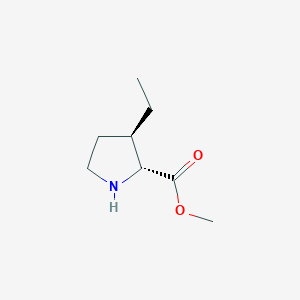 molecular formula C8H15NO2 B1167062 (2R,3R)-Methyl 3-ethylpyrrolidine-2-carboxylate CAS No. 116262-75-0