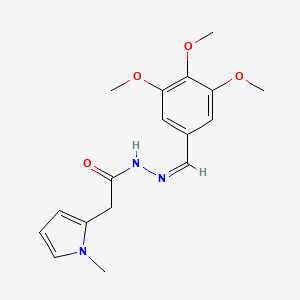 molecular formula C17H21N3O4 B11670621 2-(1-Methyl-1H-pyrrol-2-YL)-N'-[(Z)-(3,4,5-trimethoxyphenyl)methylidene]acetohydrazide 