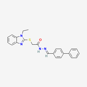 N'-[(E)-biphenyl-4-ylmethylidene]-2-[(1-ethyl-1H-benzimidazol-2-yl)sulfanyl]acetohydrazide