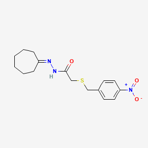 N-(cycloheptylideneamino)-2-[(4-nitrophenyl)methylsulfanyl]acetamide