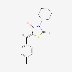 (5Z)-3-cyclohexyl-5-[(4-methylphenyl)methylidene]-2-sulfanylidene-1,3-thiazolidin-4-one