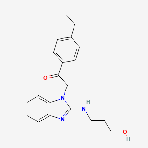 1-(4-ethylphenyl)-2-{2-[(3-hydroxypropyl)amino]-1H-benzimidazol-1-yl}ethanone