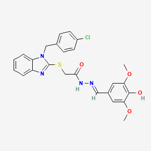 2-{[1-(4-Chlorobenzyl)-1H-benzimidazol-2-YL]sulfanyl}-N'-[(E)-(4-hydroxy-3,5-dimethoxyphenyl)methylidene]acetohydrazide