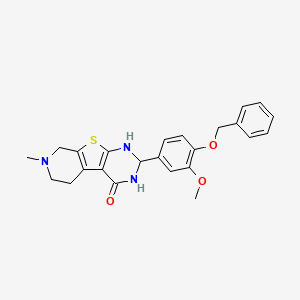 5-(3-methoxy-4-phenylmethoxyphenyl)-11-methyl-8-thia-4,6,11-triazatricyclo[7.4.0.02,7]trideca-1(9),2(7)-dien-3-one