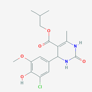 2-Methylpropyl 4-(3-chloro-4-hydroxy-5-methoxyphenyl)-6-methyl-2-oxo-1,2,3,4-tetrahydropyrimidine-5-carboxylate