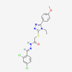 N'-[(E)-(2,4-dichlorophenyl)methylidene]-2-{[4-ethyl-5-(4-methoxyphenyl)-4H-1,2,4-triazol-3-yl]sulfanyl}acetohydrazide