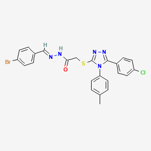 N'-[(E)-(4-bromophenyl)methylidene]-2-{[5-(4-chlorophenyl)-4-(4-methylphenyl)-4H-1,2,4-triazol-3-yl]sulfanyl}acetohydrazide