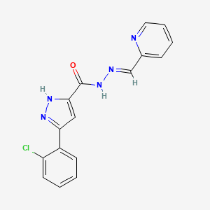 3-(2-chlorophenyl)-N-(2-pyridylmethyleneamino)-1H-pyrazole-5-carboxamide