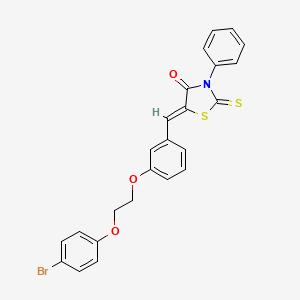 (5Z)-5-({3-[2-(4-Bromophenoxy)ethoxy]phenyl}methylidene)-3-phenyl-2-sulfanylidene-1,3-thiazolidin-4-one