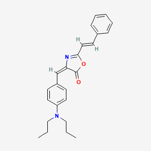 molecular formula C24H26N2O2 B11670890 (4E)-4-[4-(dipropylamino)benzylidene]-2-[(E)-2-phenylethenyl]-1,3-oxazol-5(4H)-one 