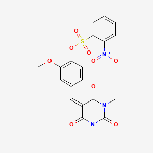 4-[(1,3-dimethyl-2,4,6-trioxotetrahydropyrimidin-5(2H)-ylidene)methyl]-2-methoxyphenyl 2-nitrobenzenesulfonate