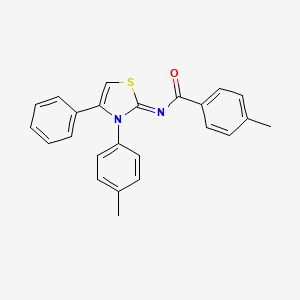 4-methyl-N-[(2Z)-3-(4-methylphenyl)-4-phenyl-1,3-thiazol-2(3H)-ylidene]benzamide