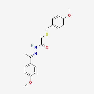 2-[(4-methoxybenzyl)sulfanyl]-N'-[(1E)-1-(4-methoxyphenyl)ethylidene]acetohydrazide