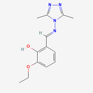 2-[(E)-[(3,5-Dimethyl-4H-1,2,4-triazol-4-YL)imino]methyl]-6-ethoxyphenol