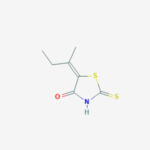 molecular formula C7H9NOS2 B11671014 (5E)-5-(butan-2-ylidene)-2-thioxo-1,3-thiazolidin-4-one 