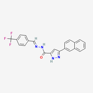 3-(2-naphthyl)-N'-{(E)-[4-(trifluoromethyl)phenyl]methylidene}-1H-pyrazole-5-carbohydrazide