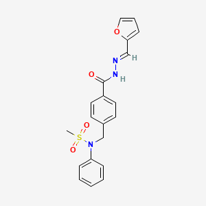 N-(4-{[(2E)-2-(furan-2-ylmethylidene)hydrazinyl]carbonyl}benzyl)-N-phenylmethanesulfonamide