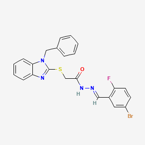 2-[(1-benzyl-1H-benzimidazol-2-yl)thio]-N'-[(E)-(5-bromo-2-fluorophenyl)methylidene]acetohydrazide