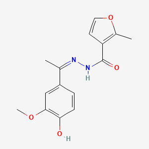 N'-[(1Z)-1-(4-hydroxy-3-methoxyphenyl)ethylidene]-2-methylfuran-3-carbohydrazide